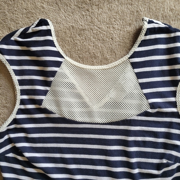 Belle Badgley Mischka striped cotton sleeveless dress size 4 - Picture 10 of 16